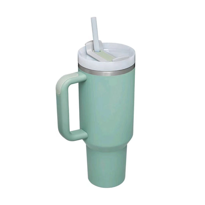 Women insulated thermal mug with leak-proof lid and integrated straw Stornfield