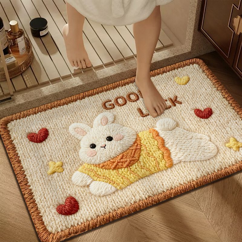 Cute Dog-Themed Bathroom Mat