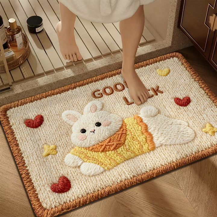 Cute Dog-Themed Bathroom Mat