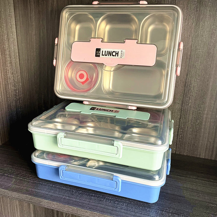 Multi-Compartment Stainless Steel Bento Box