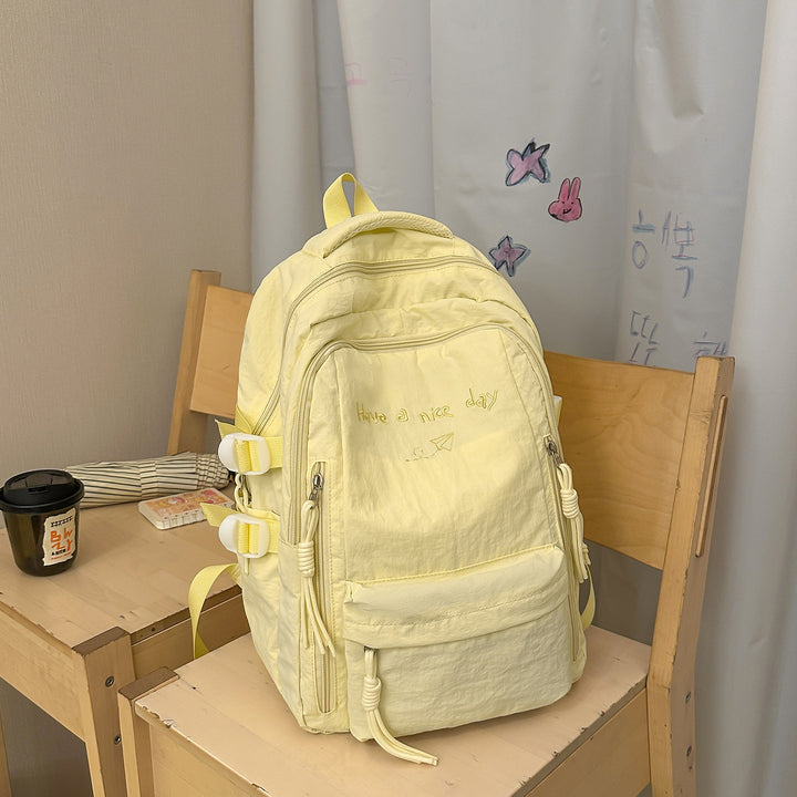 Multi-Pocket Casual Backpack with Inspirational Quote Stornfield