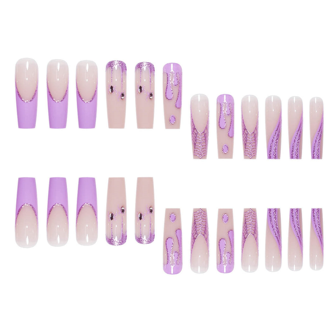 Artistic Long Press-On Nails Stornfield