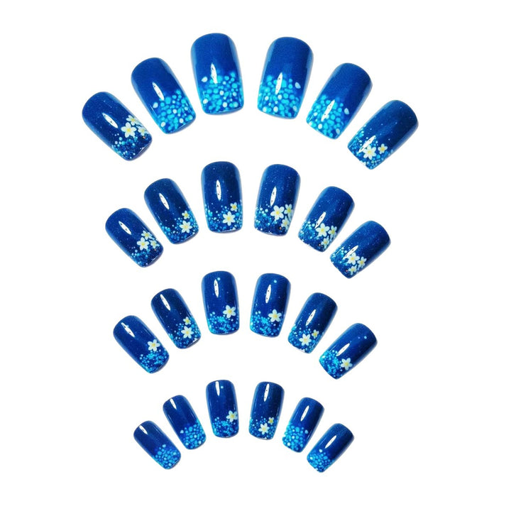 Artificial nails with glittering flower design Stornfield