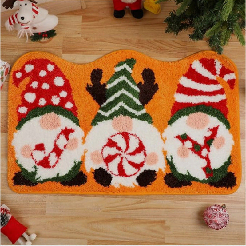 Festive Tree-Shaped Bath Mat