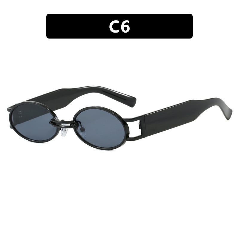 Women oval-shaped sunglasses with golden accents and stylish frame Stornfield