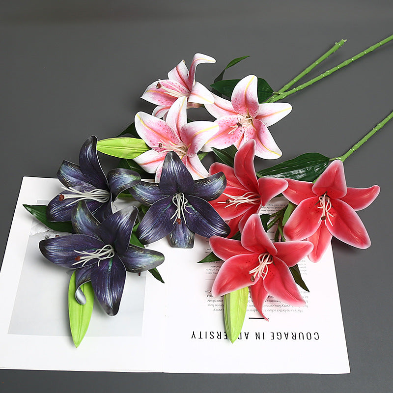 Lifelike Artificial Lily Bouquet