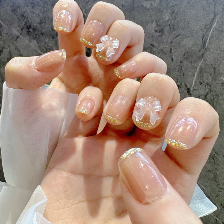 Elegant Glittered Press-On Nail Set Stornfield