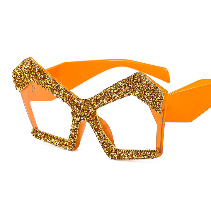 Women's Sparkling Cat-Eye Sunglasses with Extravagant Rhinestone Frame Stornfield