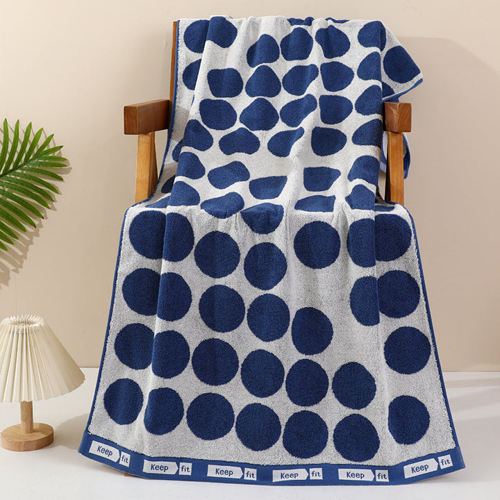 Cozy Terry Bath Towel with Stylish Polka Dot Design Stornfield