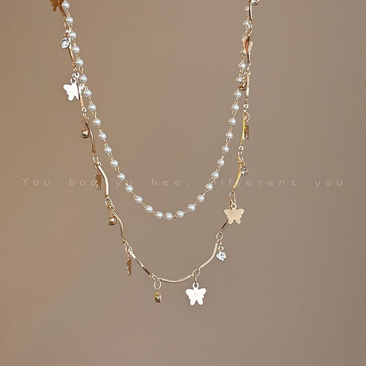 Layered Opal and Pearl Necklace Stornfield