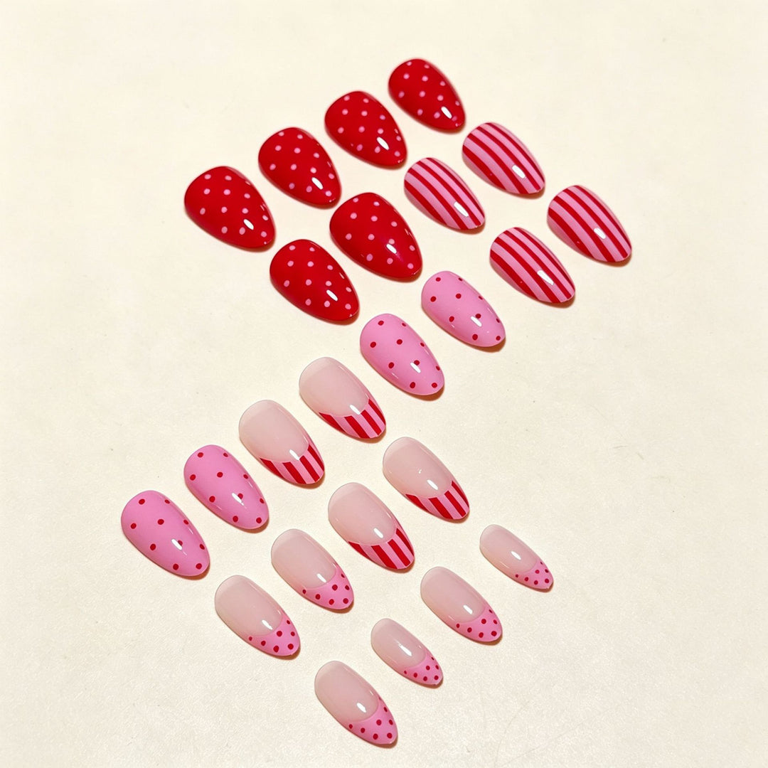 Artistic Nail Design with Heart and Stripes Stornfield