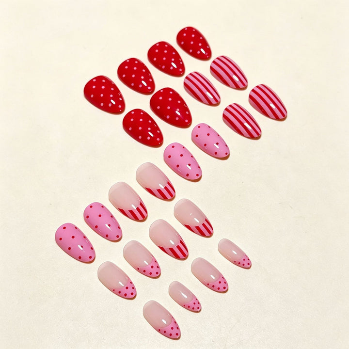 Artistic Nail Design with Heart and Stripes Stornfield