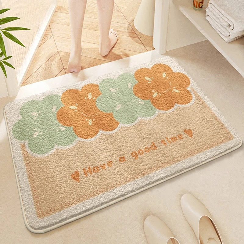 Decorative Floral Bath Mat