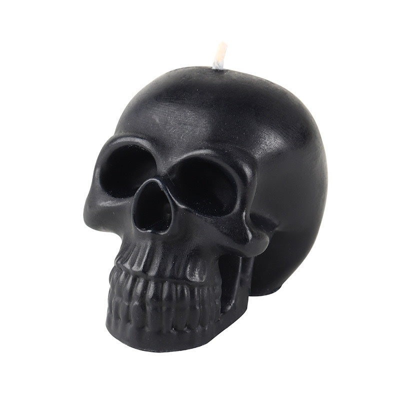 Sculptural Skull-Shaped Decorative Wax Candle
