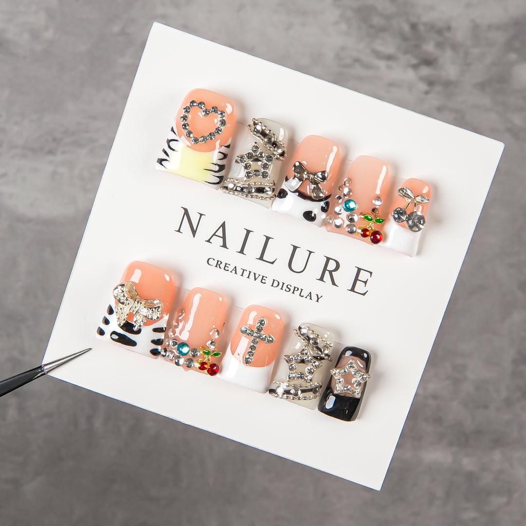 Creative 3D Press-On Nail Art