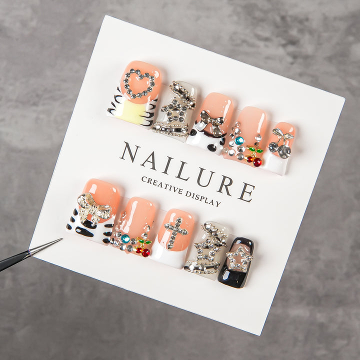 Creative 3D Press-On Nail Art