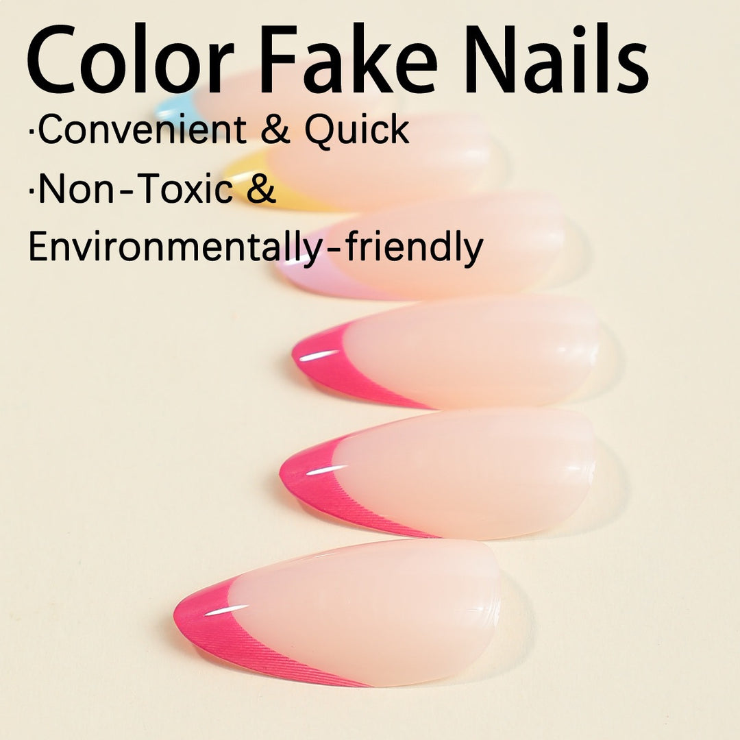 Acrylic nail set with stylish gradient and elegant tips Stornfield