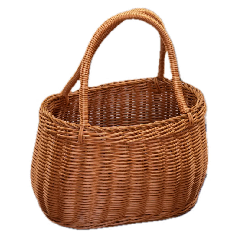 Women braided storage basket with sturdy carrying handles Stornfield
