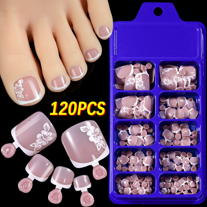 Floral Articulate Press-On Toenail Set Stornfield