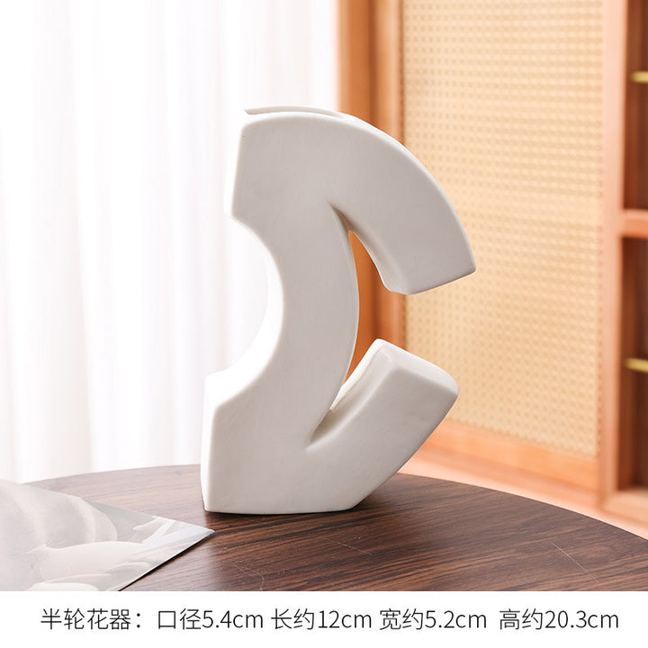 Abstract Geometric Ceramic Sculpture