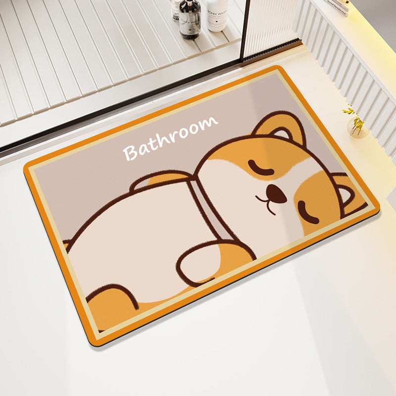 Cute Cartoon Bear-Themed Bath Mat Stornfield