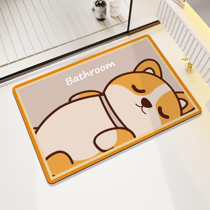 Cute Cartoon Bear-Themed Bath Mat Stornfield