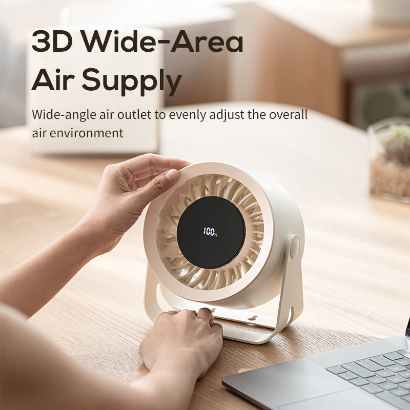 Unisex portable USB fan with integrated battery and LED battery indicator Stornfield