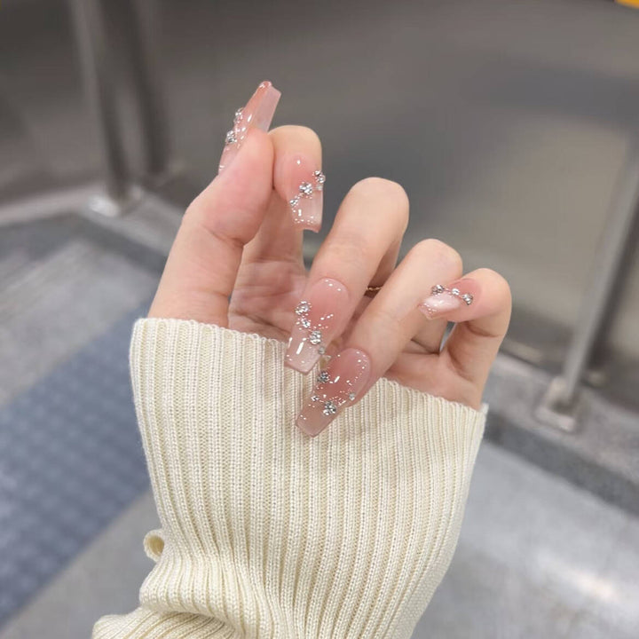 Premium Rhinestone-Embellished Press-On Nails Stornfield