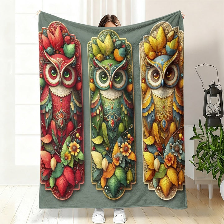 Decorative Floral Art Throw Blanket