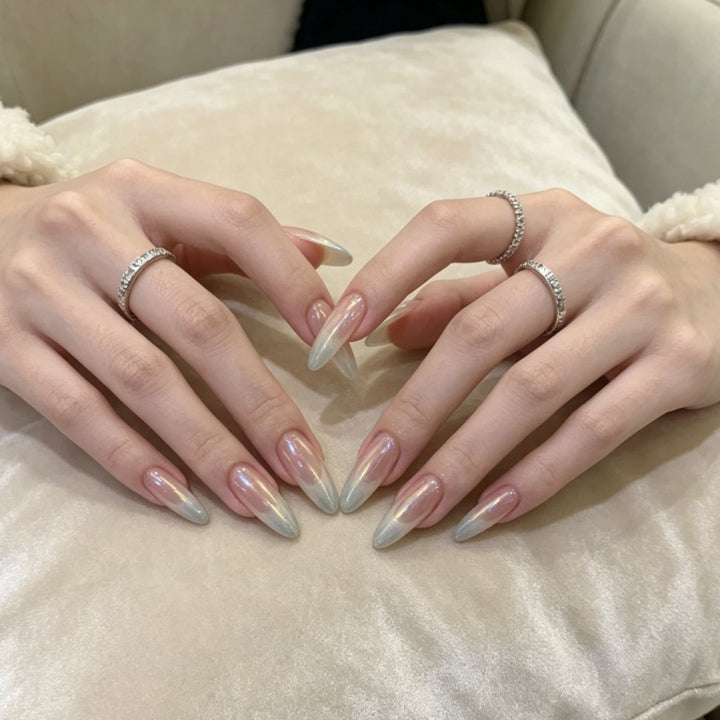 Glamorous Artificial Nails In Modern Ombre Design Stornfield