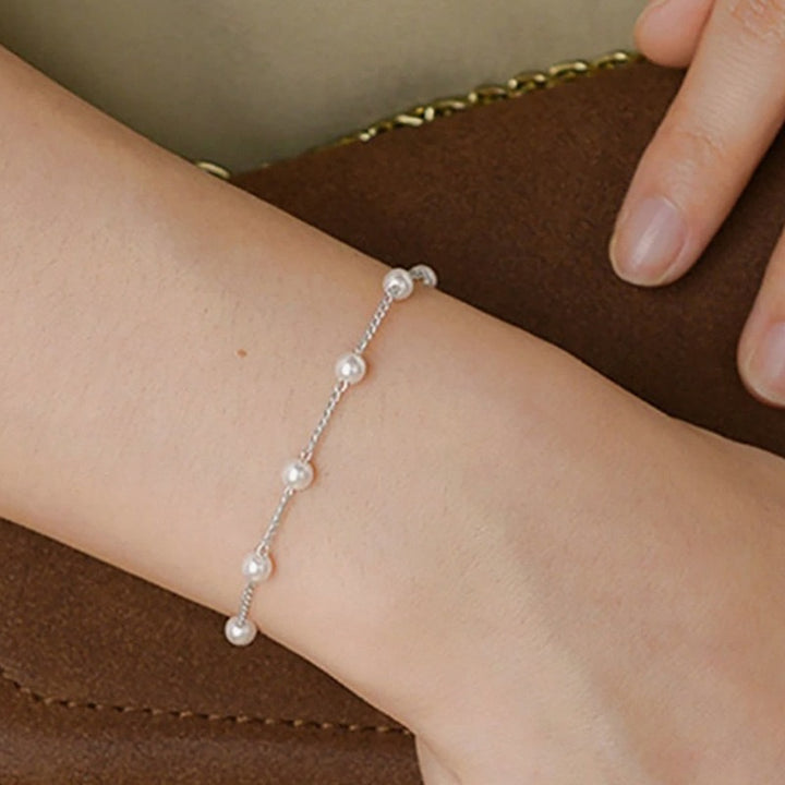 Elegant Pearl Accent Chain Bracelet Stornfield