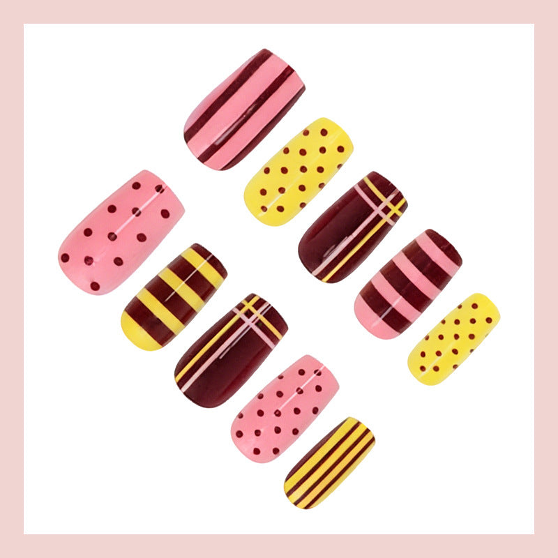 Nail art set with stylish geometric designs Stornfield