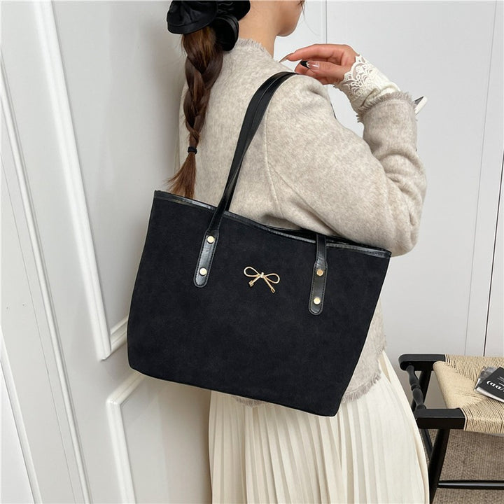 WoElegant Suede Handheld Tote Bag Stornfield