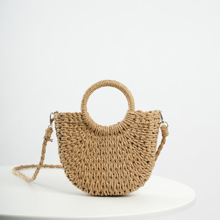 Handmade Basthandbag with Round Handles Stornfield
