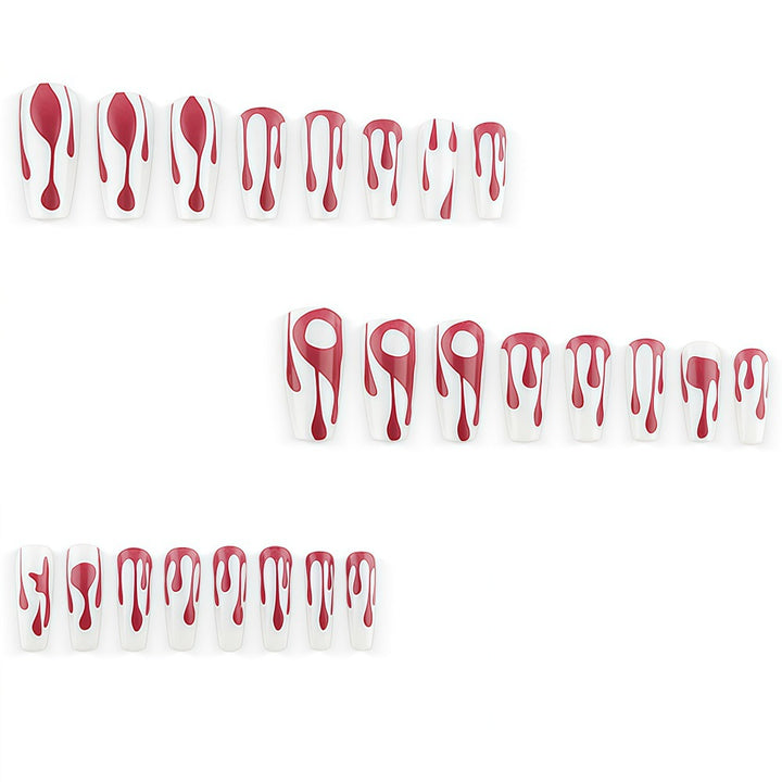 Creative artificial nails with droplet pattern Stornfield
