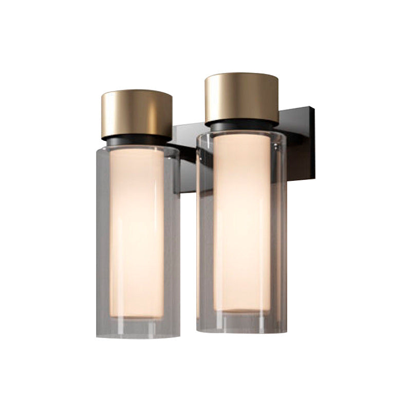 Contemporary Double Cylinder Wall Light