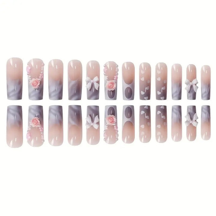 Decorative Long Sculpted Nail Art Extensions Stornfield