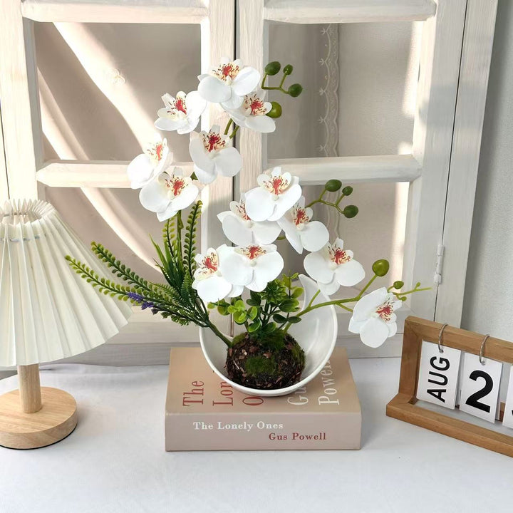 Faux Orchid Floral Arrangement for Home Display