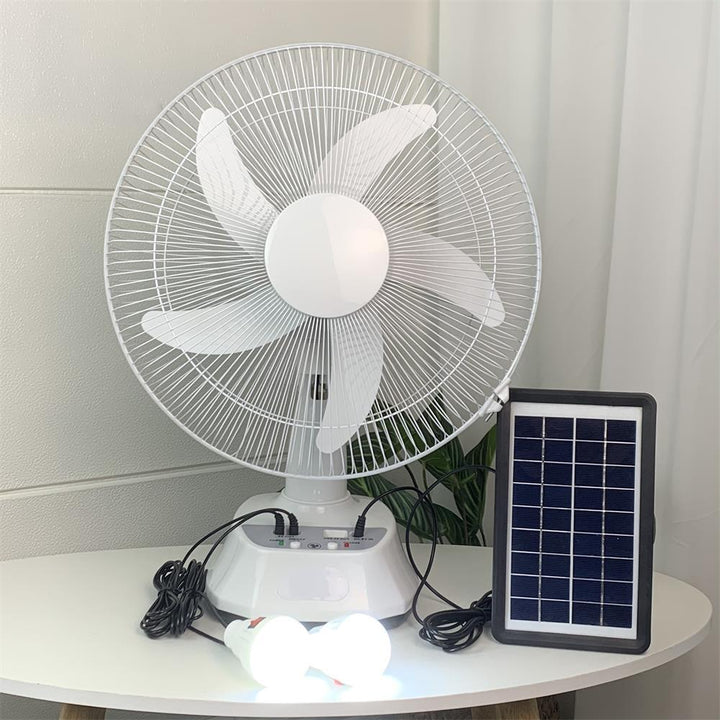 Unisex nan leiser USB table fan with multi-blade design, oscillating tilt function and timer Stornfield