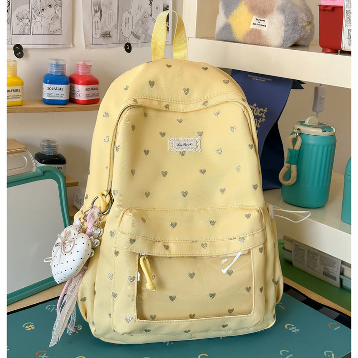 Heart-Print Stylish Backpack Stornfield