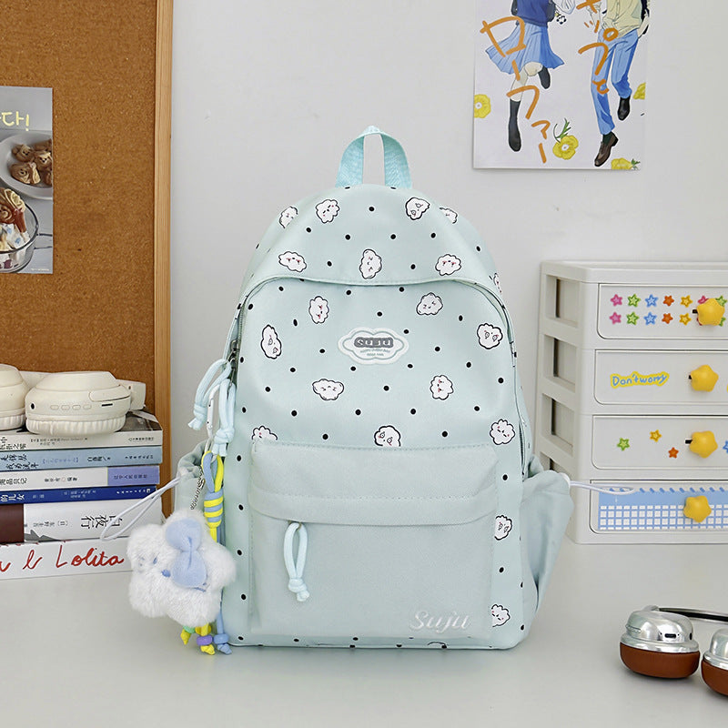Fun Cloud-Patterned Casual Backpack Stornfield