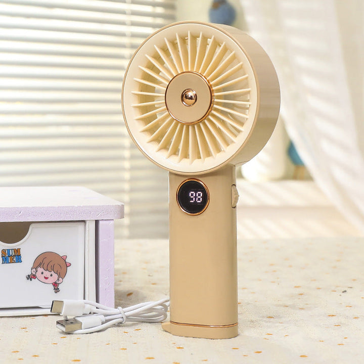 Women Portable Hand Fan with USB Charging Option and Intuitive Design Stornfield