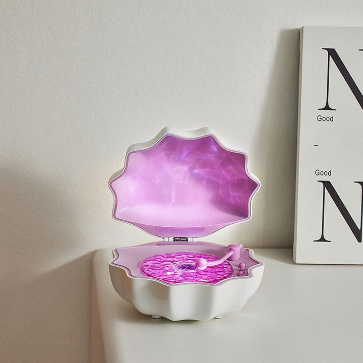 Stornfield | Seashell Lamp Retro Platinum Bluetooth LED Nightlight - Perfect Gift for Kids and Girls