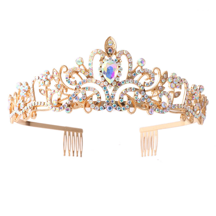 Ladies Sparkling Crystal Tiara with Filigree Design Stornfield