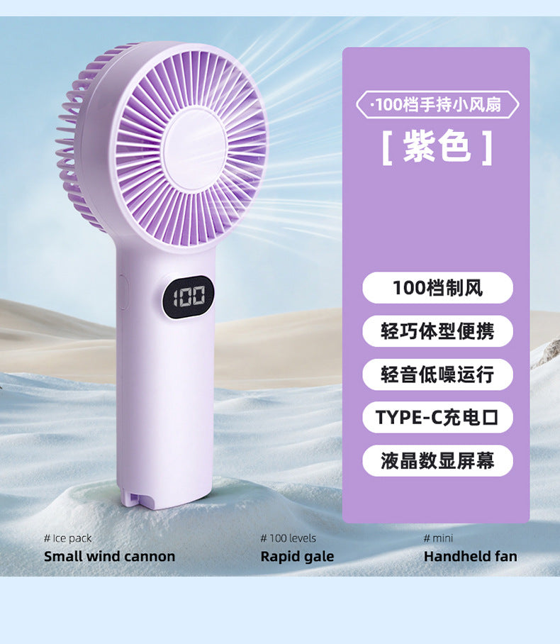 Ladies portable mini fan with 100 speed levels and LCD display Stornfield