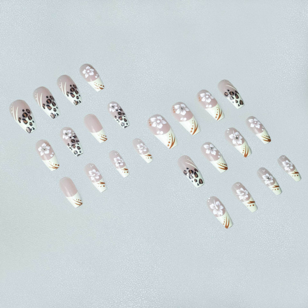 Artistic Floral and Animal Print Nail Art Set