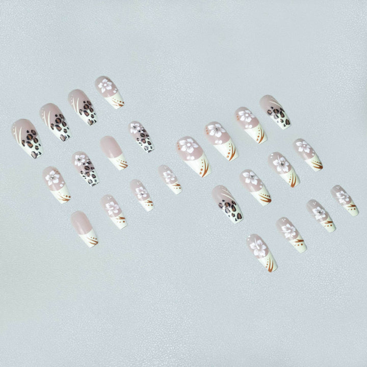 Artistic Floral and Animal Print Nail Art Set
