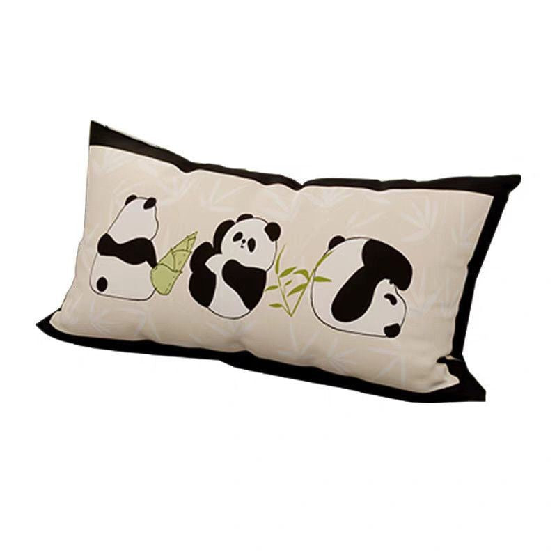 Playful Panda-Themed Decorative Throw Pillow
