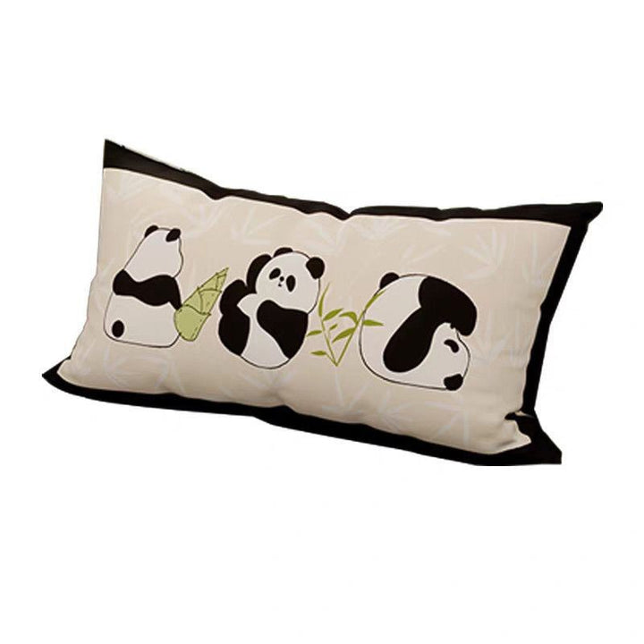 Playful Panda-Themed Decorative Throw Pillow