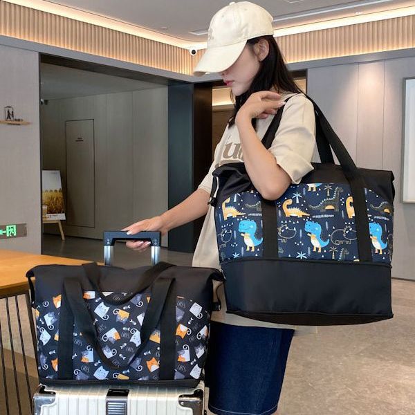 Playful Cat-Themed Travel Duffle Bag